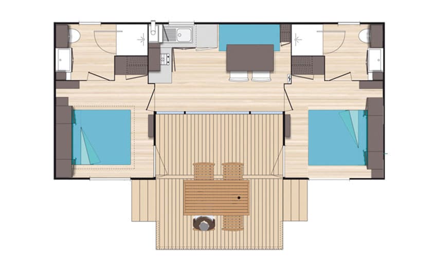 Plan du mobil home Castel