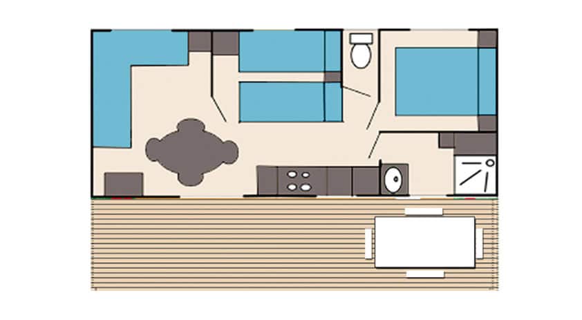Plan du mobil home Junior Suite
