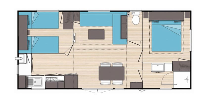 Plan du mobil home Luxus