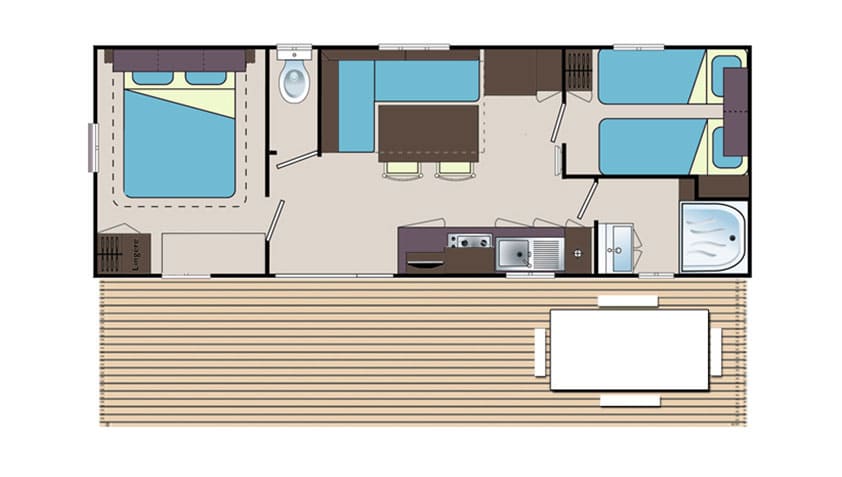 Plan du mobil home Riviera