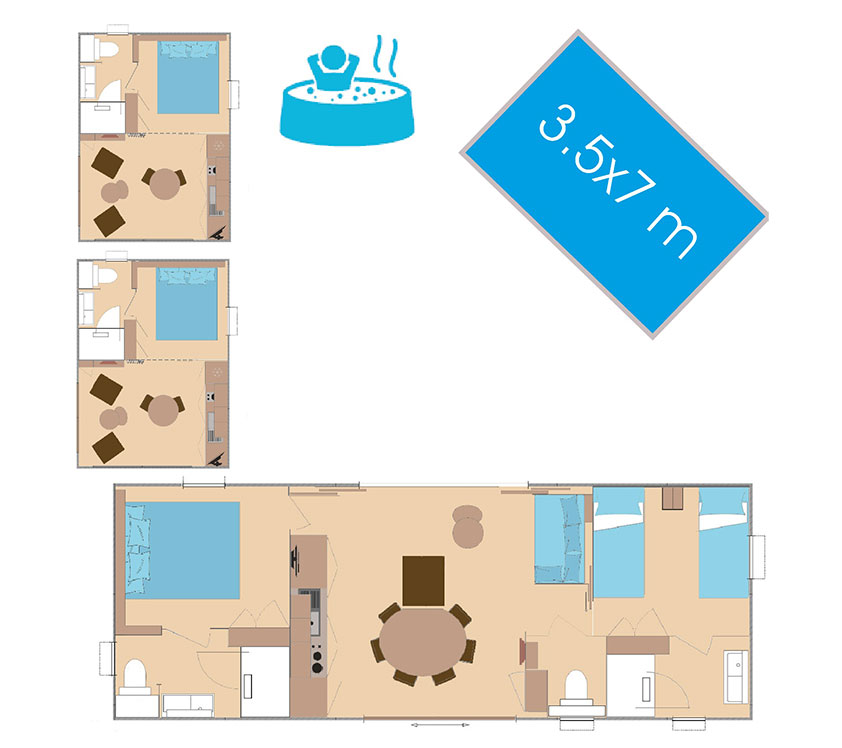 Plan du Mobil Home VIP Bali