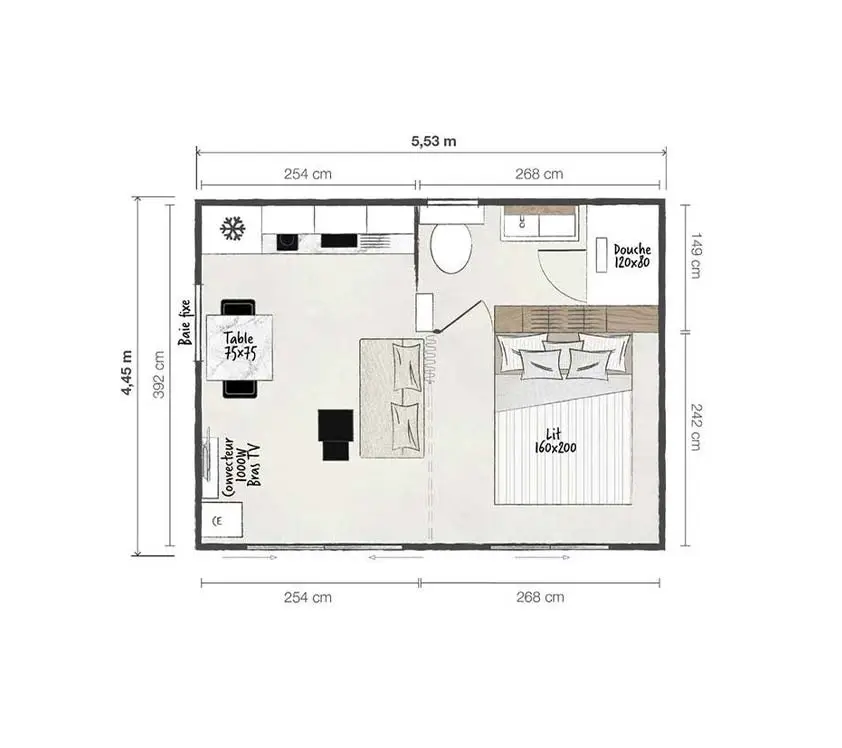 Plan Mobil-home VIP Duo