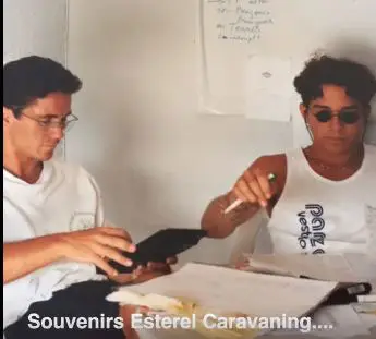 Alban et Benoît Eraclas, animateurs à Esterel Caravaning en 1998